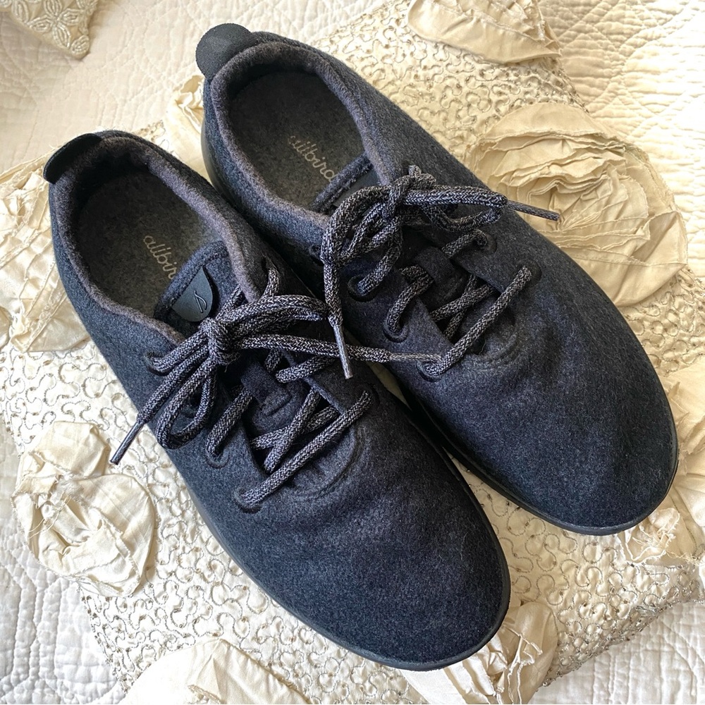 Allbirds Wool Runners Natural Charcoal Black Running Walking Sneakers Size 9 Men - Picture 15 of 16
